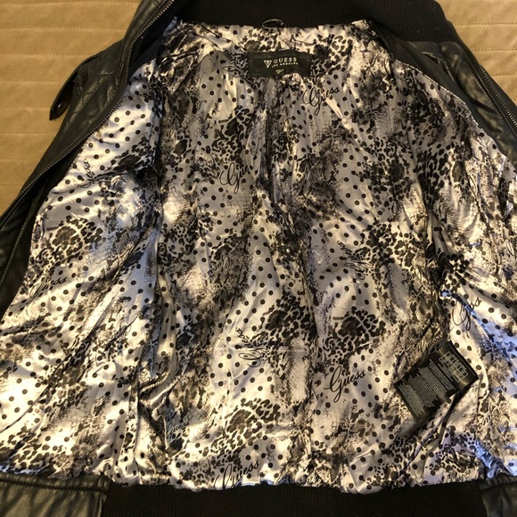 Guess moto jacket faux leather - Picture 3 of 8